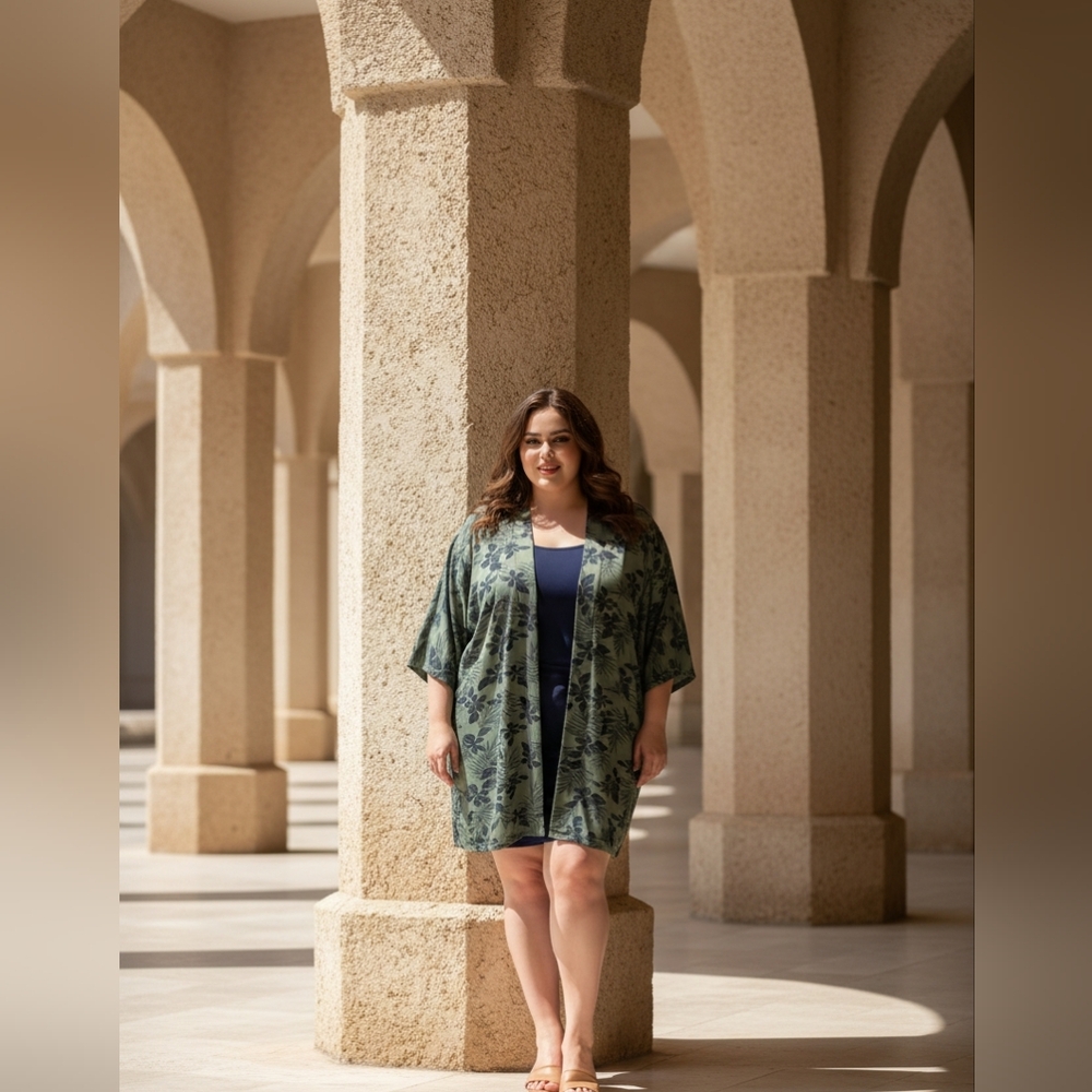 Serengeti Olive Cardigan style top